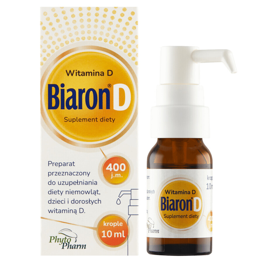 Biaron D, vitamine D 400 IE, druppels, 10 ml