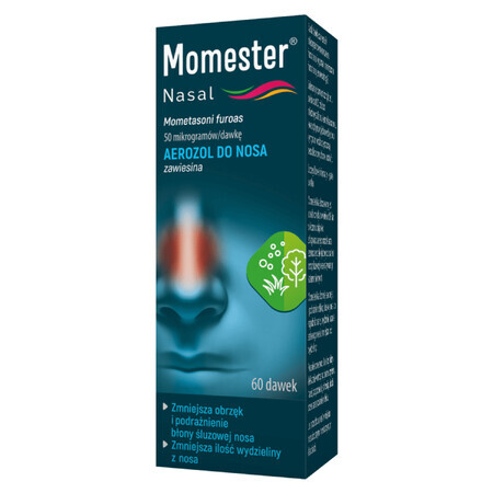 Momester Nasaal 50 µg/dosis, neusspray, suspensie, 60 doses