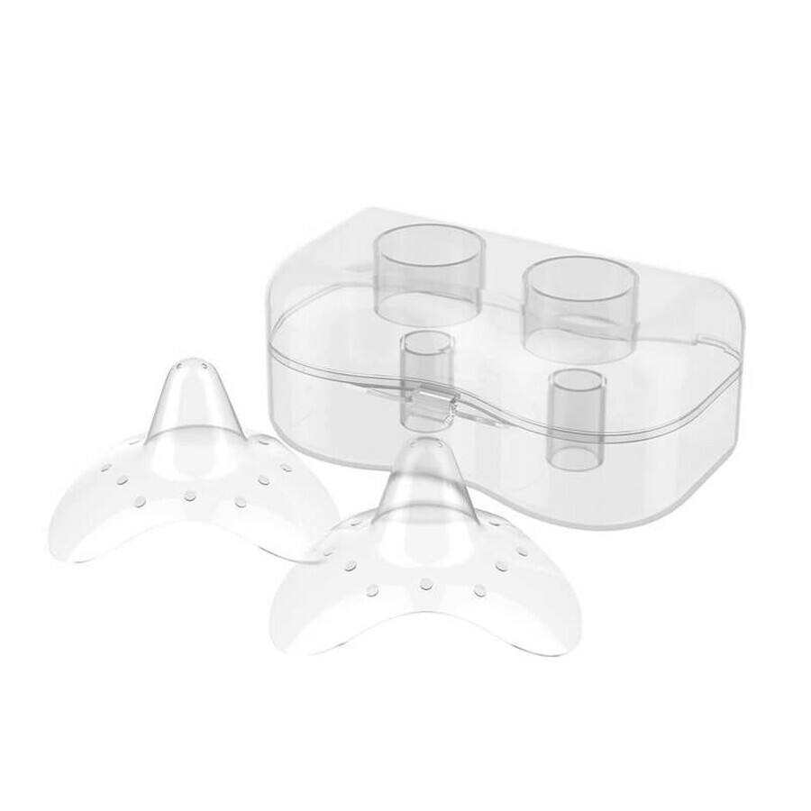 BabyOno Natural Nursing, borstschilden, silicone, 823/M, 2 stuks