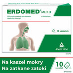 Erdomed Muko 225 mg, poeder voor orale suspensie, 10 sachets