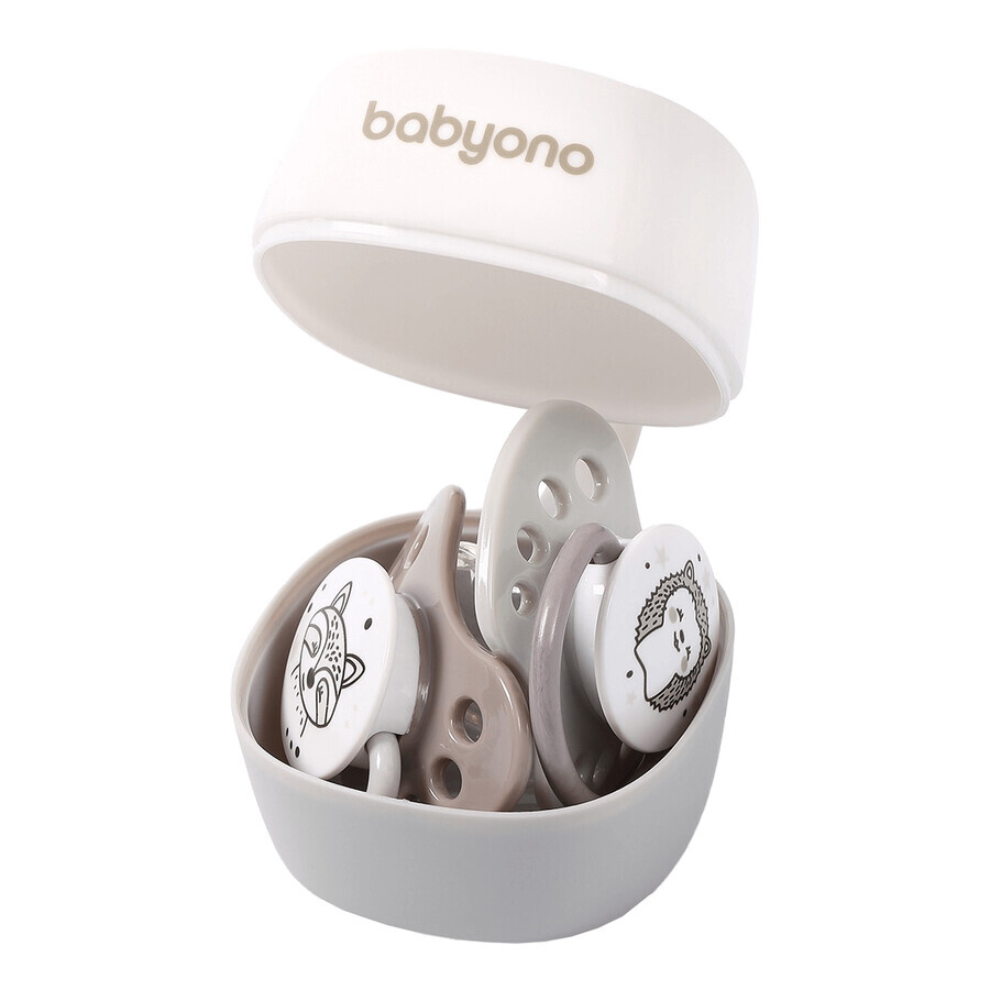 BabyOno Natural Nursing, fopspeenhouder, wit