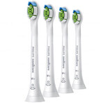 Philips, vervangende opzetborstels voor Sonicare W2c Optimal White Compact sonische tandenborstel, HX6074/27, wit, 4 stuks