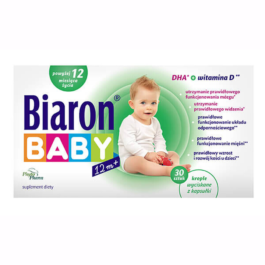 Biaron Baby 12m+, voor kinderen vanaf 12 maanden, 30 afdraaibare capsules