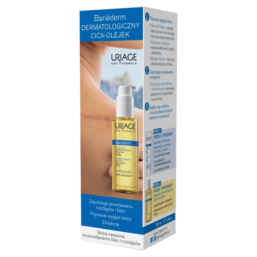 Uriage Bariederm, aceite de cica para estrías y cicatrices, 100 ml