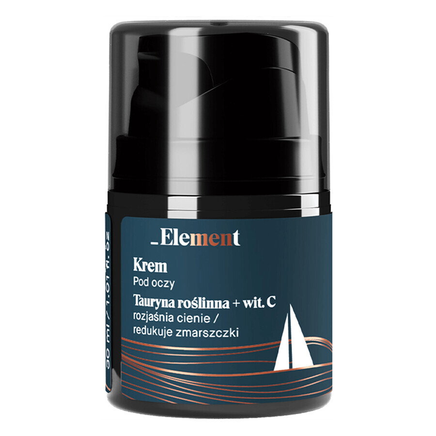 Element Men, verhelderende oogcrème, plantaardige taurine + vitamine C, 30 ml