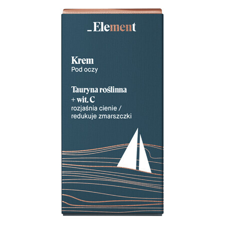 Element Men, verhelderende oogcrème, plantaardige taurine + vitamine C, 30 ml