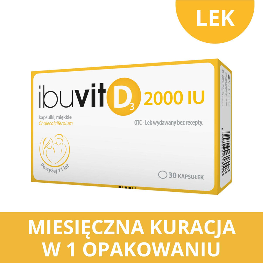 Ibuvit D3 2000 UI, 30 capsule