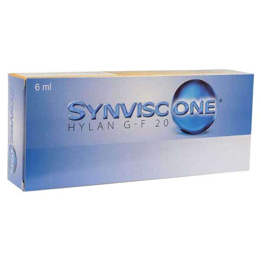 Syringe Synvisc One Hylan GF 20 48 mg/ 6 ml, 6 ml x 1 ampoule