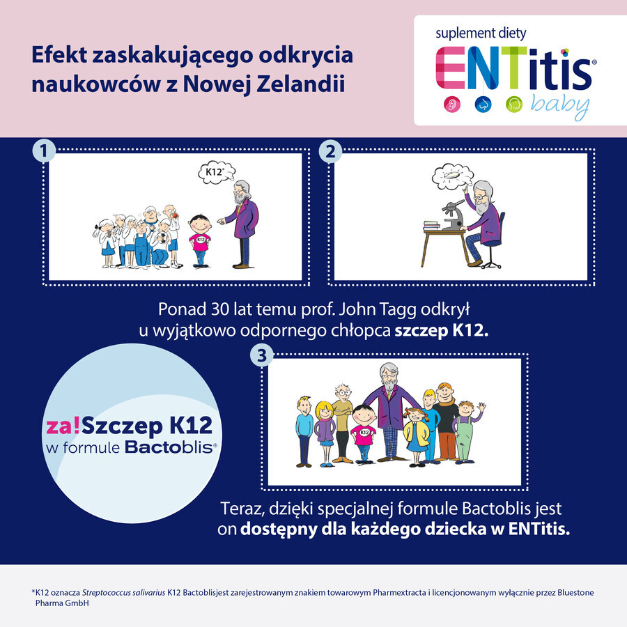 ENTitis Baby voor zuigelingen vanaf 6 maanden en kinderen, bananensmaak, 30 sachets