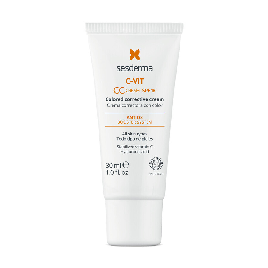 Sesderma C-Vit CC Cream, cremă corectoare, SPF 15, 30 ml