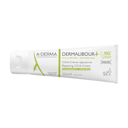 A-Derma Dermalibour+ Cica, herstellende crème voor de geïrriteerde huid, vanaf dag 1, 50 ml