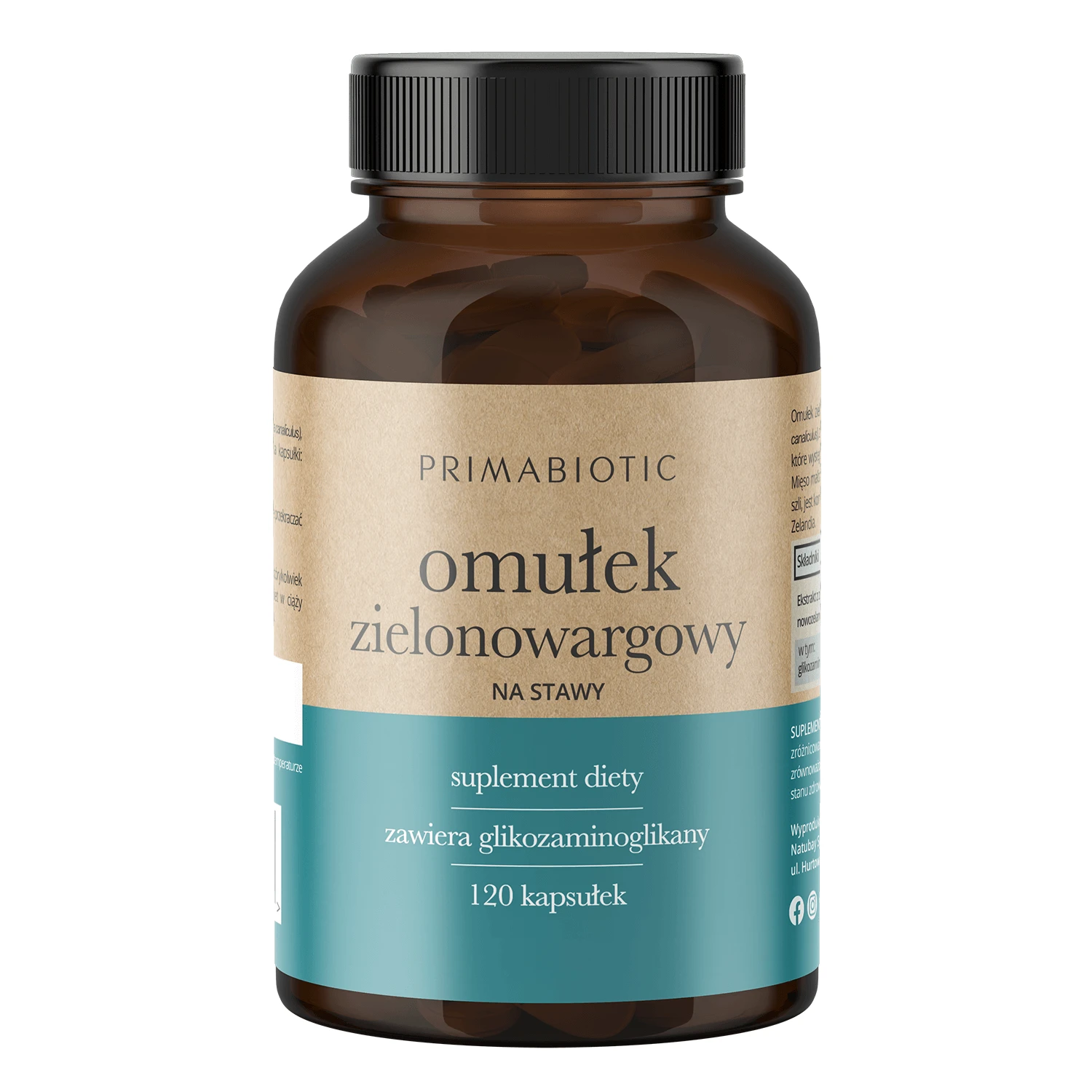 Primabiotic Groenlipmossel Voor Gewrichten, 120 capsules