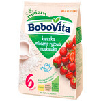 BoboVita Porridge di riso al latte, fragola, senza glutine, dopo 6 mesi, 230 g