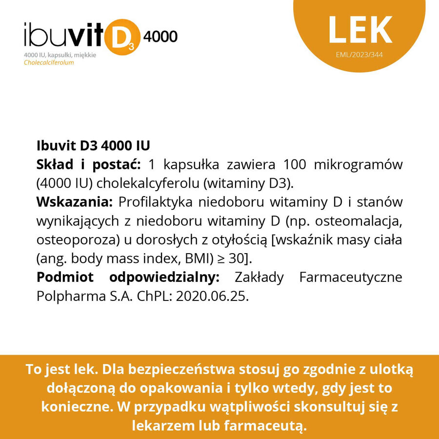 Ibuvit D3 4000 UI, 90 capsule