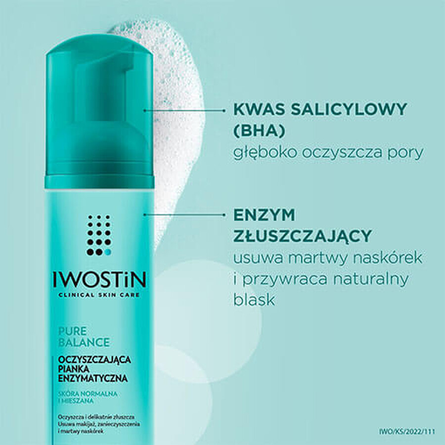 Iwostin Pure Balance, espuma enzimática purificante, 150 ml