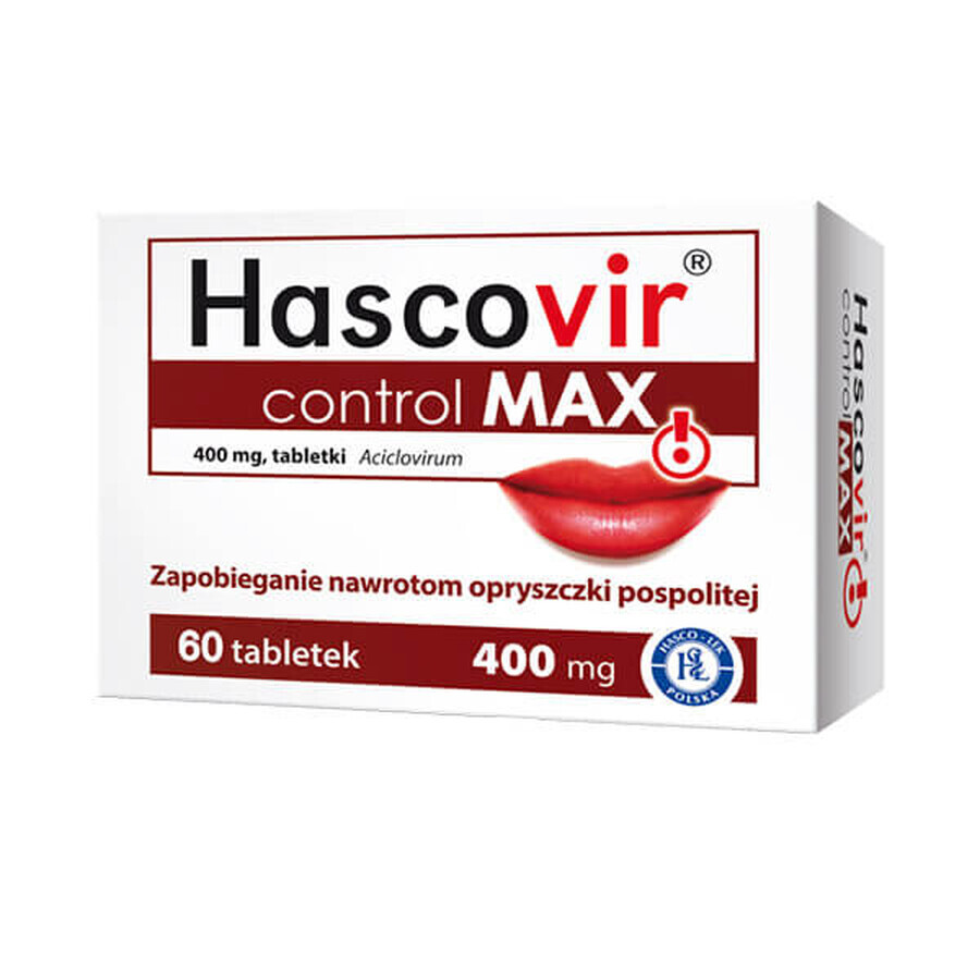 Hascovir control MAX 400 mg, 60 tablets