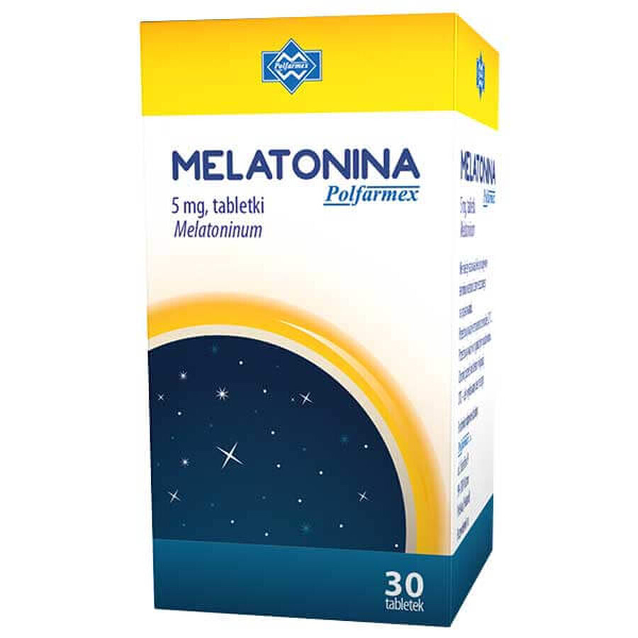 Melatonina Polfarmex 5 mg, 30 comprimidos