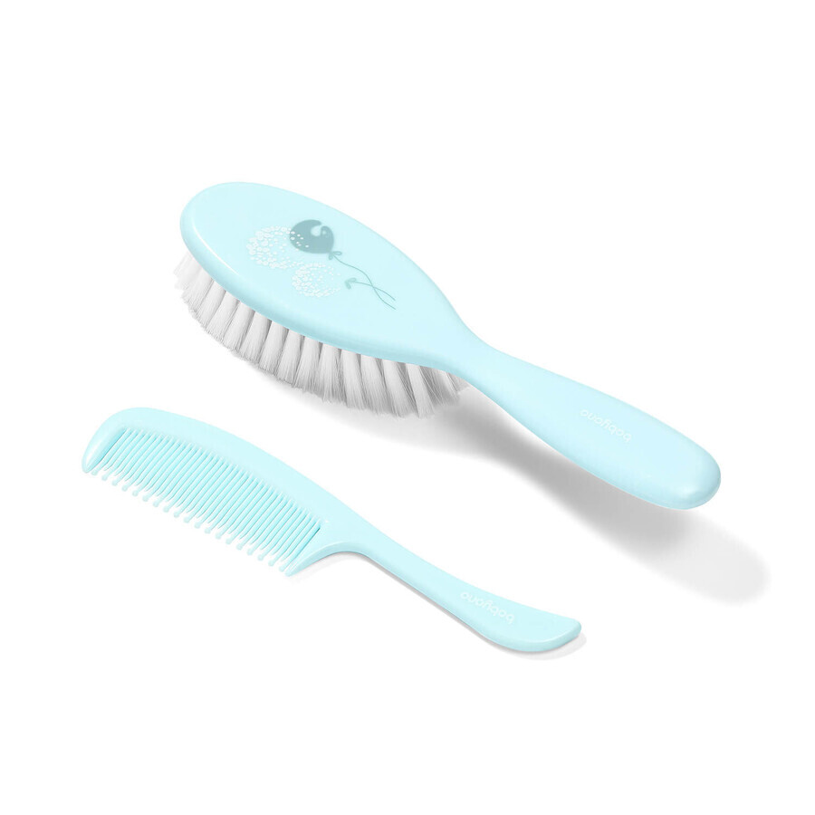 BabyOno, brush and comb for children, soft bristles, blue, 569/04, from birth