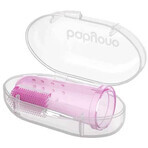 BabyOno, brush for first teeth, silicone, pink, 723/03, 1 pc