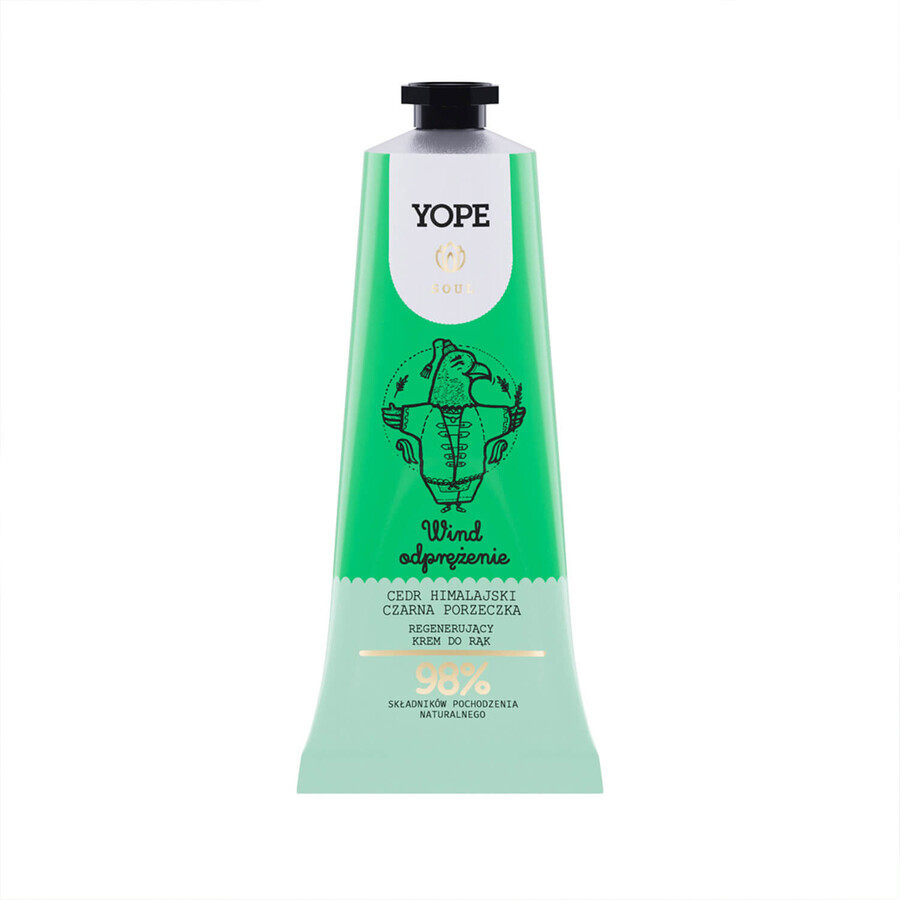 Yope Wind Relaxation, regenerierende Handcreme, Himalaya-Zeder und schwarze Johannisbeere, 50 ml