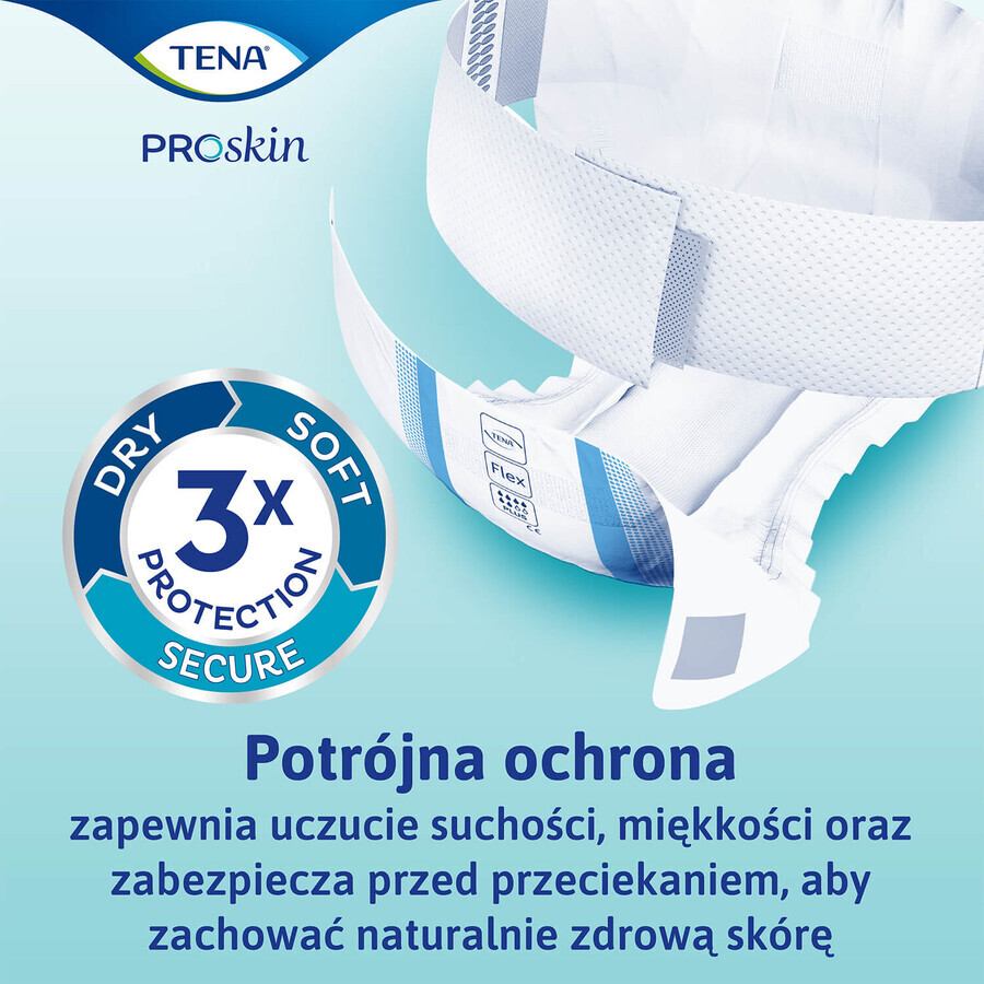 Tena Flex ProSkin, diapers, size L, 83-120 cm, Plus, 30 pcs