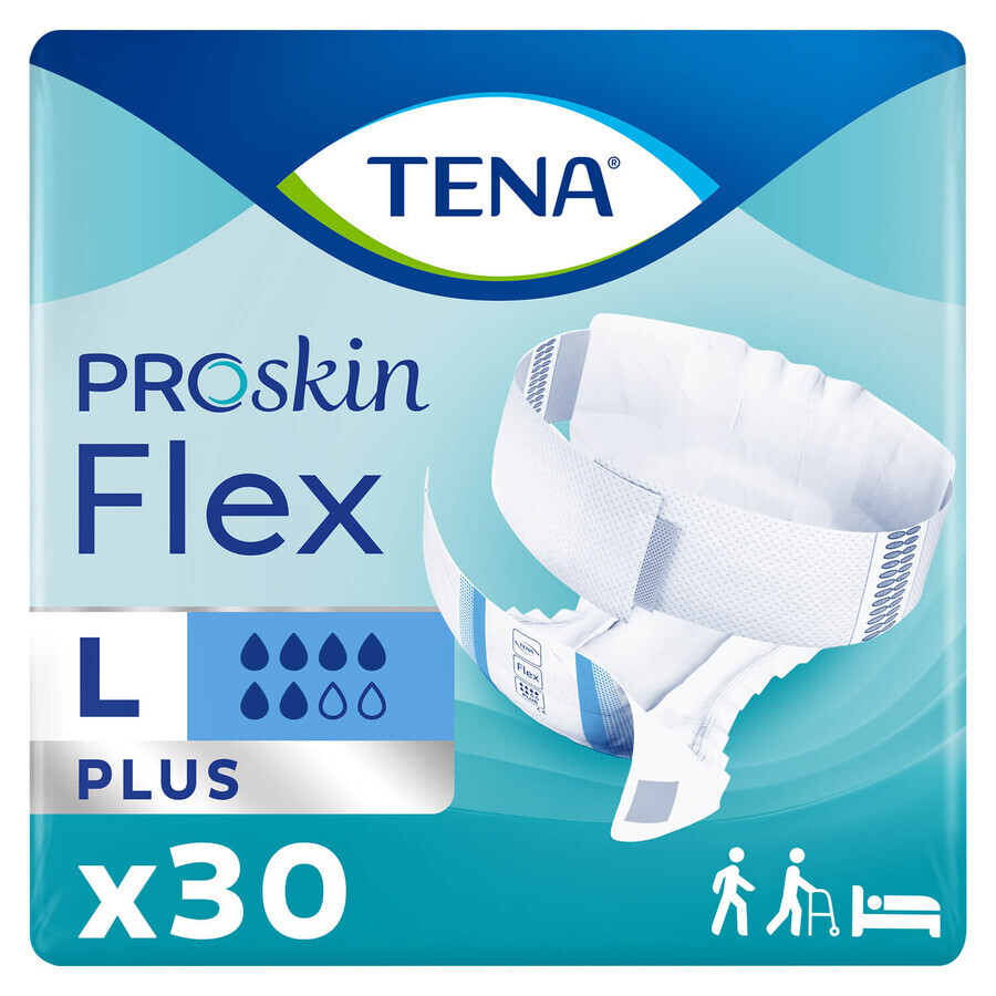 Tena Flex ProSkin, diapers, size L, 83-120 cm, Plus, 30 pcs