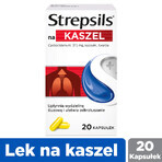 Strepsils tegen hoest 375 mg, 20 harde capsules