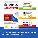 Strepsils tegen hoest 375 mg, 20 harde capsules