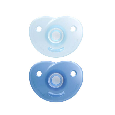 Avent Soothie Pacifier, Silicone, Orthodontic, Boy, SCF099/21, 0-6 Months, 2 Pieces