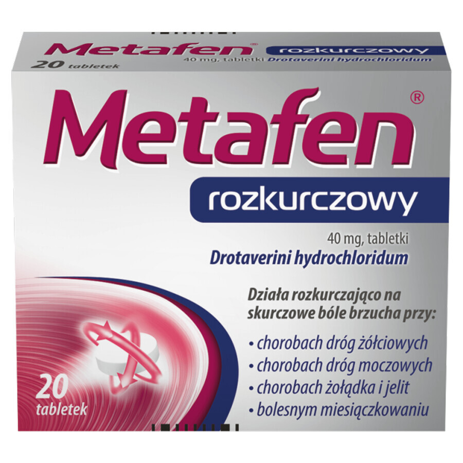 Metafen diastolic 40 mg, 20 comprimate