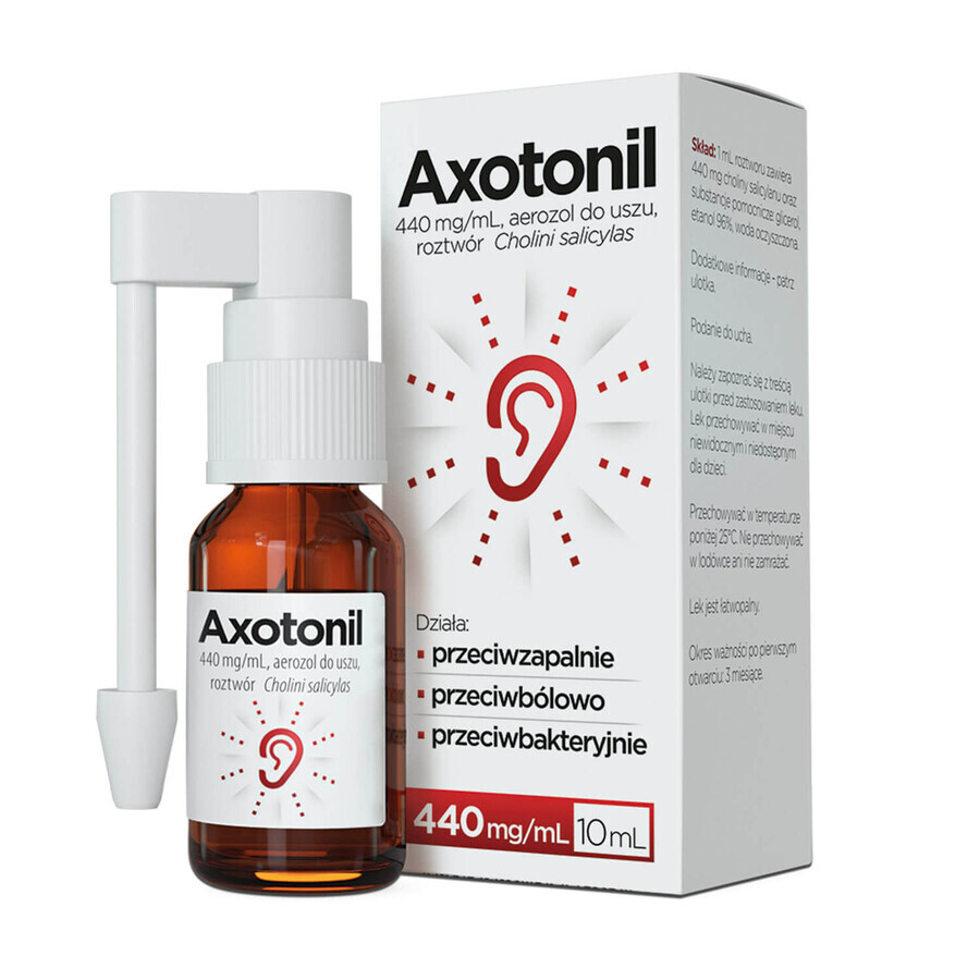 Axotonil 440 mg/ml, ooraërosol, oplossing, 10 ml