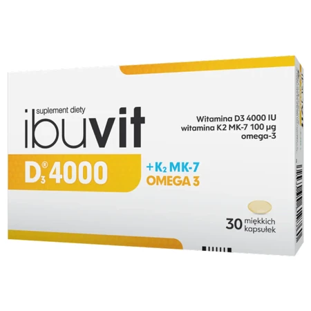 Ibuvit D3 4000 + K2 MK-7 Omega 3, 30 zachte capsules