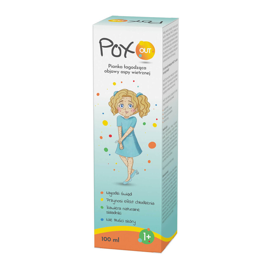 PoxOUT, schuim om de symptomen van waterpokken te verlichten, 100 ml