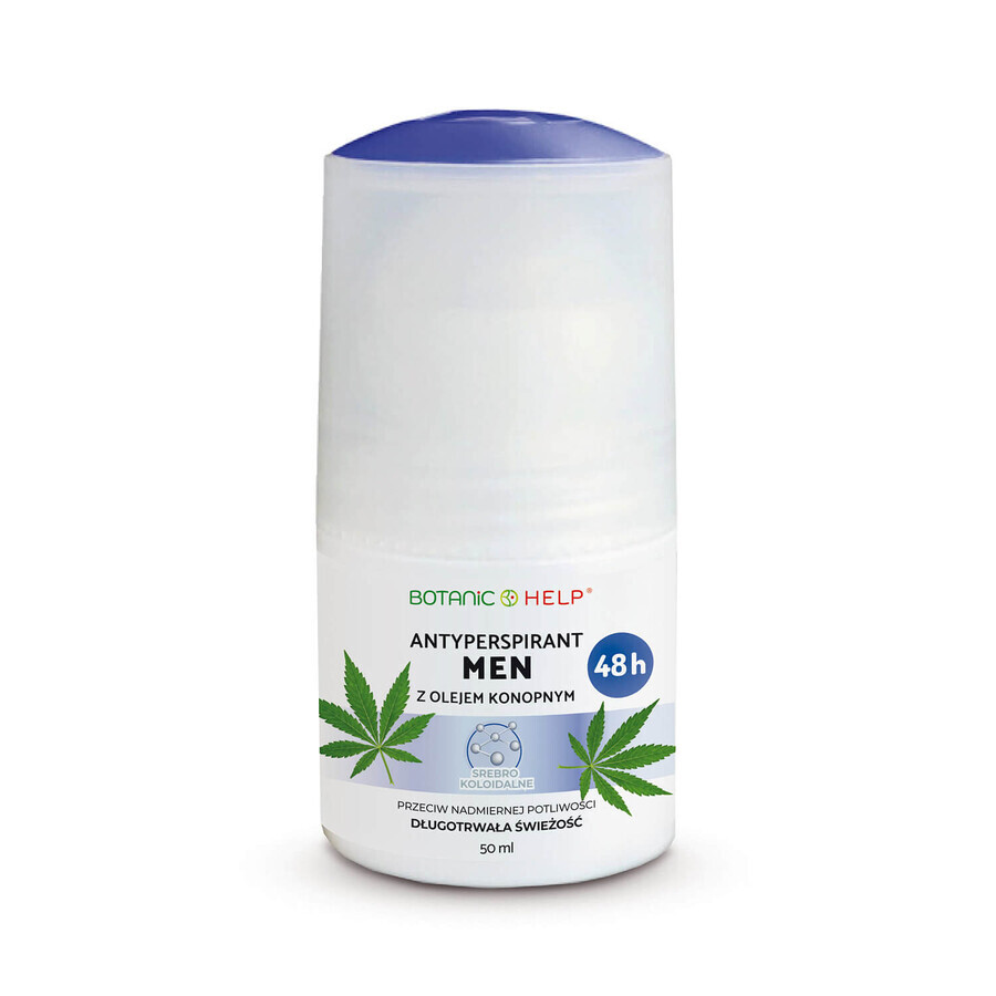 Botanic Help Men, 48h roll-on antitranspirant met hennepolie, 50 ml 