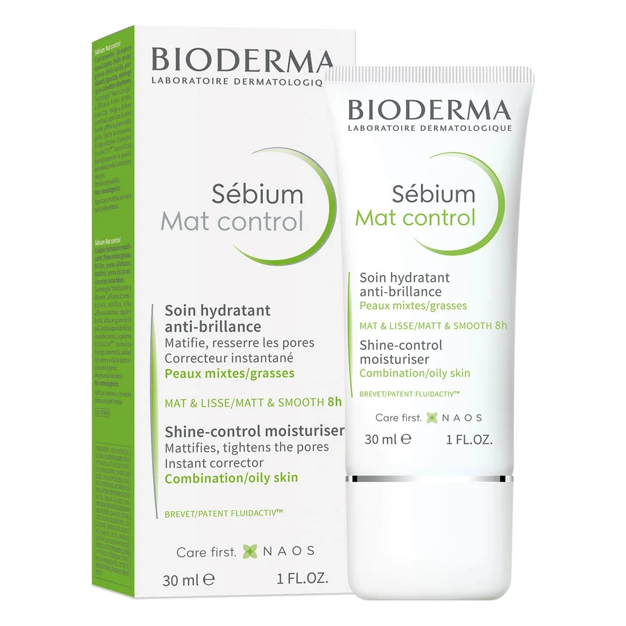 Fluid hidratant matifiant Bioderma Sébium Mat Control, ten gras și mixt, 30 ml, Naos