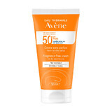 Avène Sun, crème protectrice pour le visage, sans parfum, peaux sèches et sensibles, SPF 50+, 50 ml