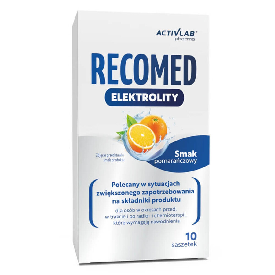 ActivLab Pharma RecoMed Elektrolyten, sinaasappelsmaak, 14 g x 10 sachets