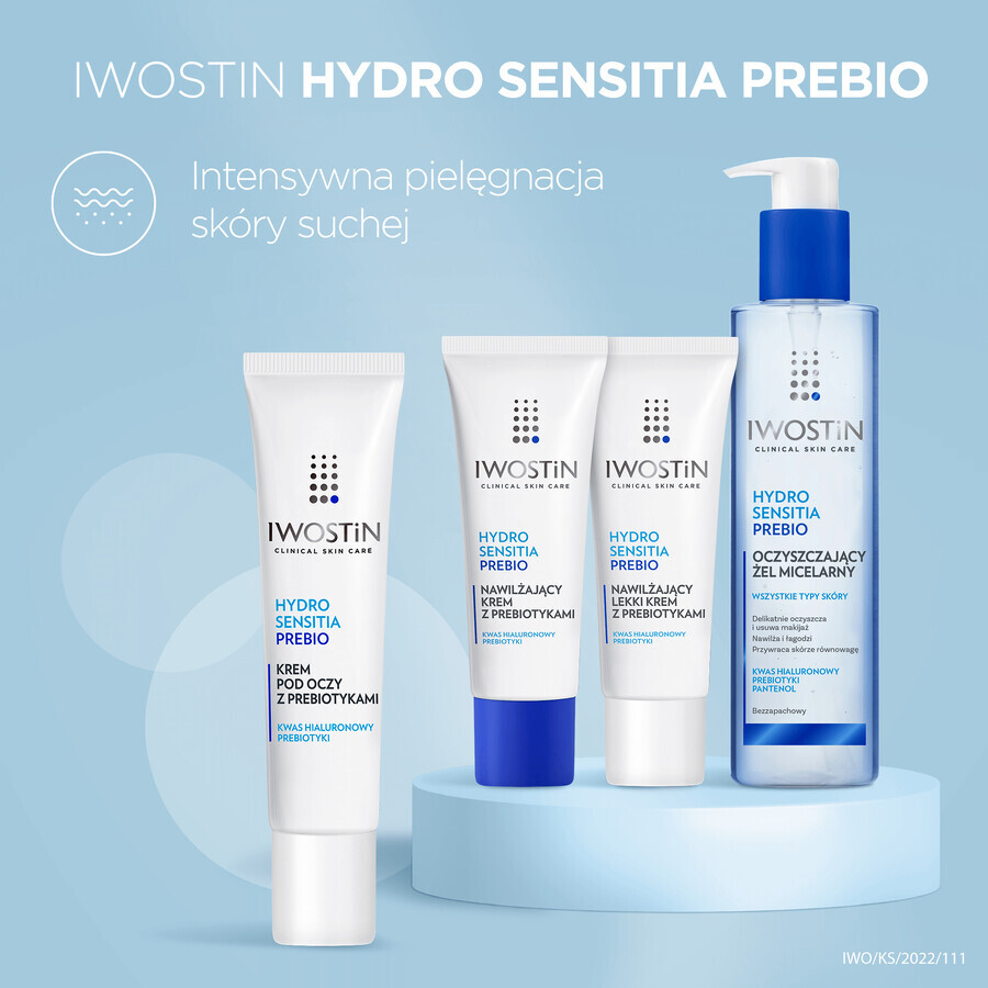 Iwostin Hydro Sensitia Prebio, oogcrème met prebiotica, gevoelige huid, 15 ml