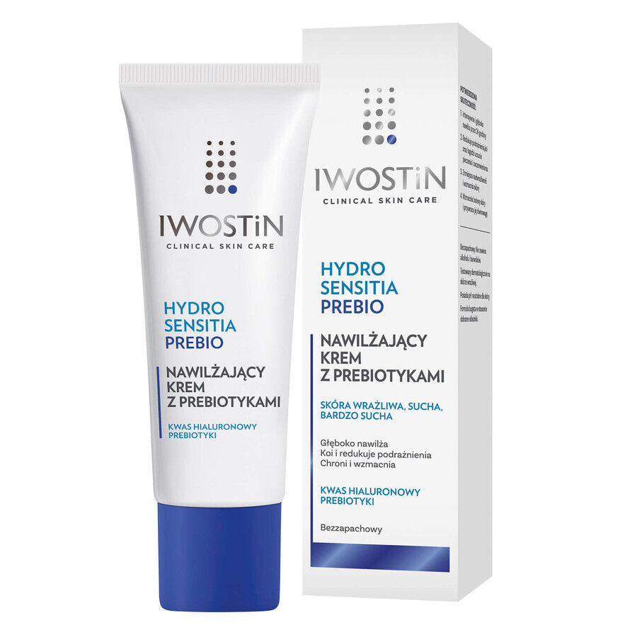 Iwostin Hydro Sensitia Prebio, hydraterende crème met prebiotica, gevoelige, droge en zeer droge huid, 50 ml