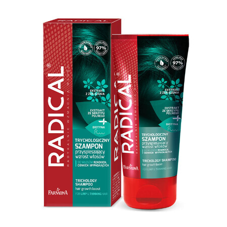 Farmona Radical, shampoo tricologico per accelerare la crescita dei capelli, 200 ml