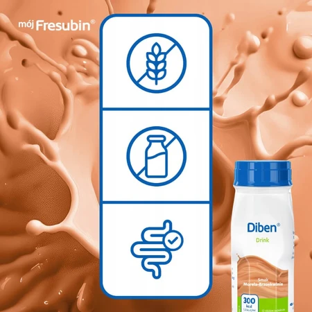 Bebida Diben, preparado nutricional, sabor albaricoque-melocotón, 4 x 200 ml
