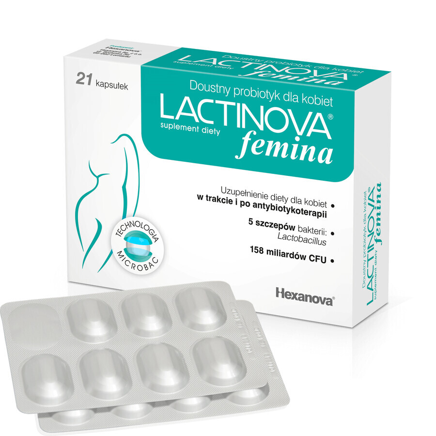 Lactinova femina, 21 capsules