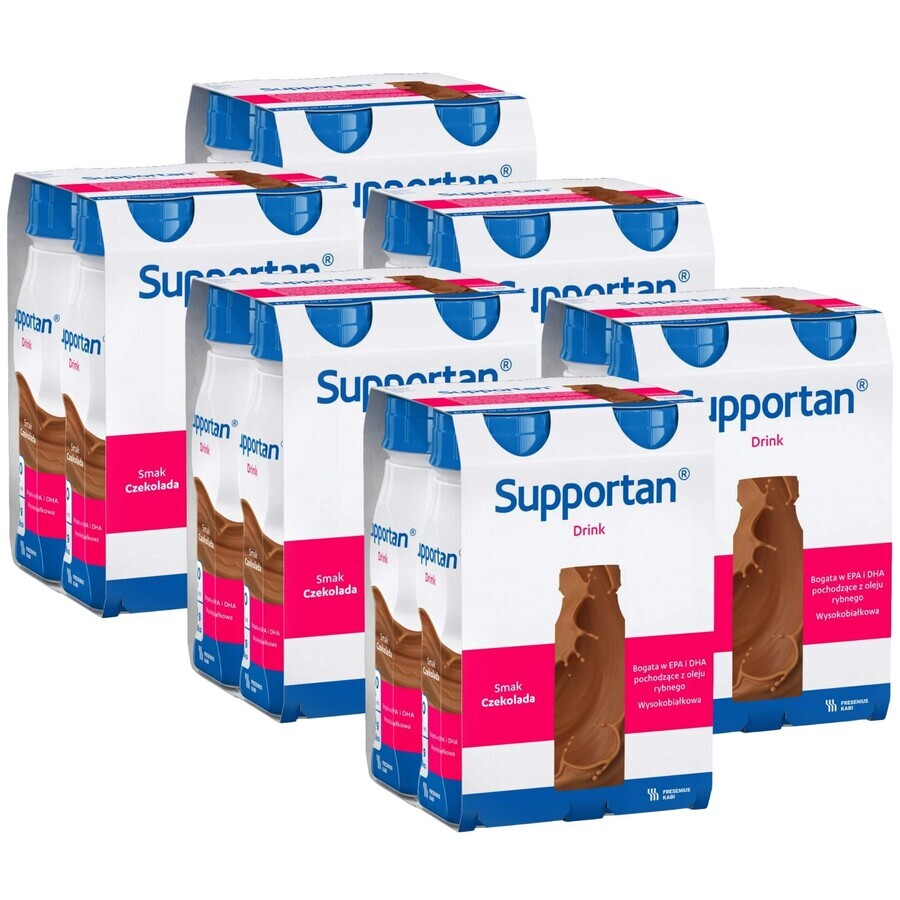 Supportan Drink, préparation nutritionnelle, goût chocolat, 4 x 200 ml