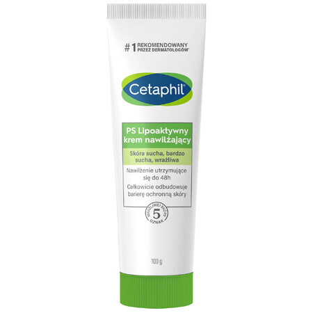 Cetaphil PS, lipoactieve vochtinbrengende crème, droge, zeer droge, gevoelige huid, 100 g