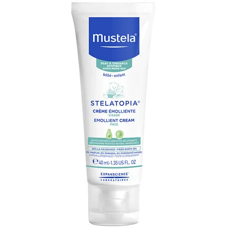 Mustela Stelatopia, olejek myjący od urodzenia, 500 ml + krem emolient do twarzy, 40 ml gratis : ceny i cechy