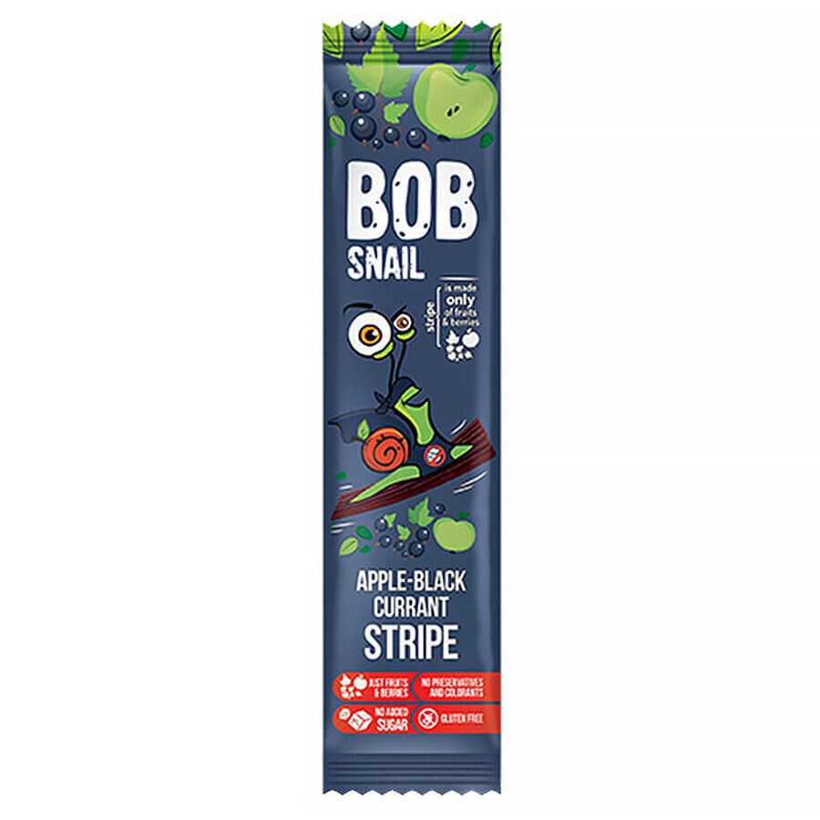 Bob Snail Stripe Fruithapje, appel, zwarte bes, 14 g