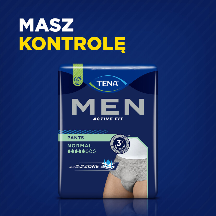 Tena Men Active Fit Pants, absorberende slip voor mannen, maat L/XL, 95-130 cm, Normaal, 8 stuks