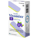 Vivomixx Sachets 5 miljard, poeder voor orale suspensie, bosbessensmaak, 10 sachets