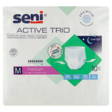 Seni Active Trio, flexibele absorptieslip, Medium, 80-110 cm, 10 stuks