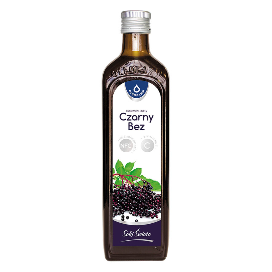 Oleofarm Jugos del Mundo Saúco negro con vitamina C, 490 ml FECHA CORTA